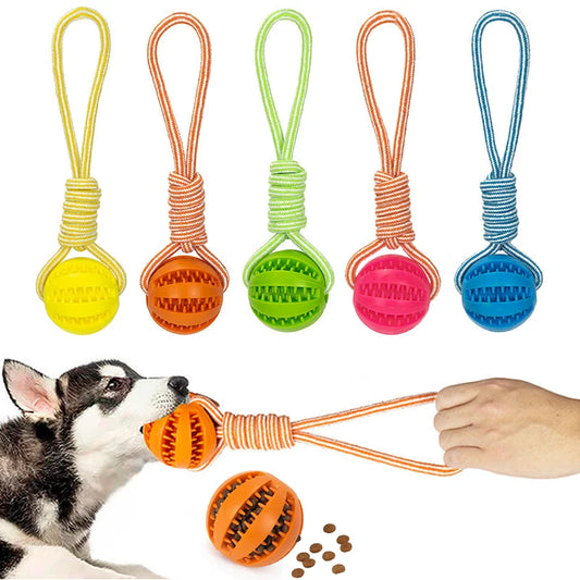 Dog Ball - Chew Toy with Rope Interactive